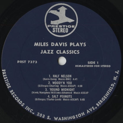 Miles Davis / マイルス・デイヴィス / Miles Plays Jazz Classics (PRST 7373)