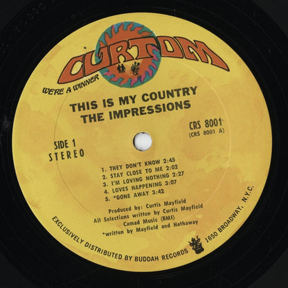 The Impressions / インプレッションズ / This Is My Country (CRS 8001)