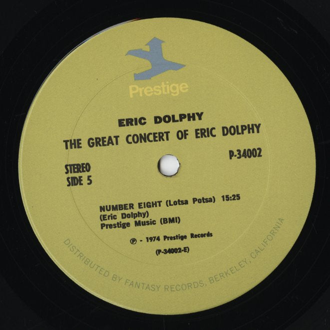Eric Dolphy - The Great Concert Of Eric Dolphy (P-34002) LP 1974 US Prestige｜中古LP