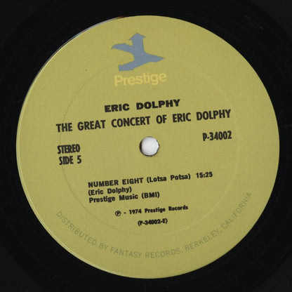 Eric Dolphy - The Great Concert Of Eric Dolphy (P-34002) LP 1974 US Prestige｜中古LP