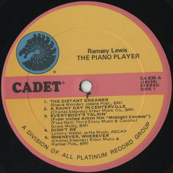 Ramsey Lewis / ラムゼイ・ルイス / Ramsey Lewis, The Piano Player (CA 836)