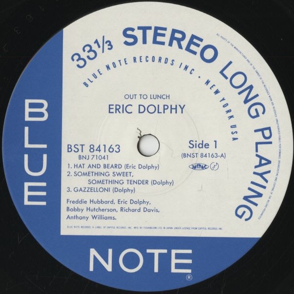 Eric Dolphy / エリック・ドルフィー / Out To Lunch! (BNJ 71041)