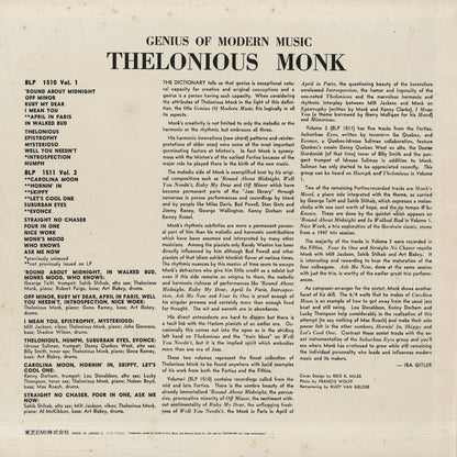 Thelonious Monk / セロニアス・モンク / Genius Of Modern Music Volume 2(LNJ 70096)