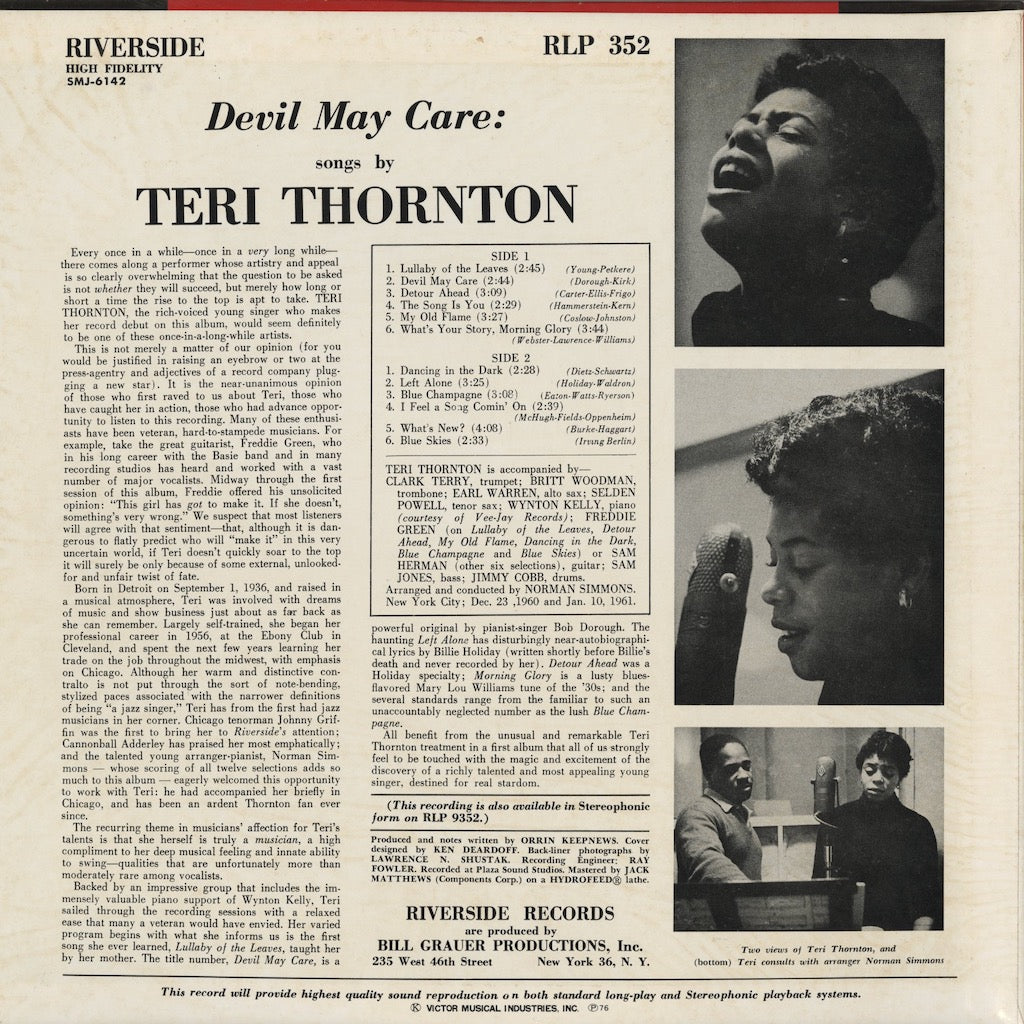 Teri Thornton / テリ・ソーントン / Devil May Care (SMJ-6142)