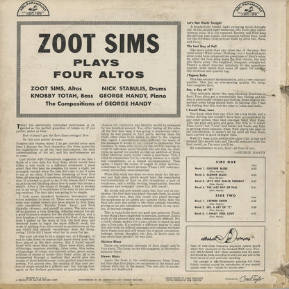 Zoot Sims / ズート・シムズ / Zoot Sims Plays 4 Altos (ABC-198)