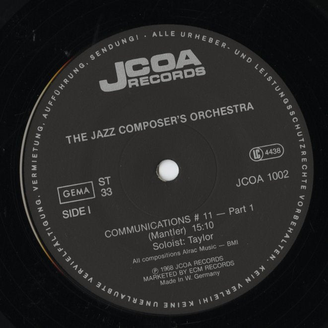 The Jazz Composer's Orchestra / ジャズ・コンポーザーズ・オーケストラ -2LP (JCOA 1001/2)