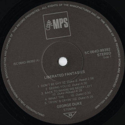 George Duke / ジョージ・デューク / Liberated Fantasies (5C 064D-99392) オランダ盤