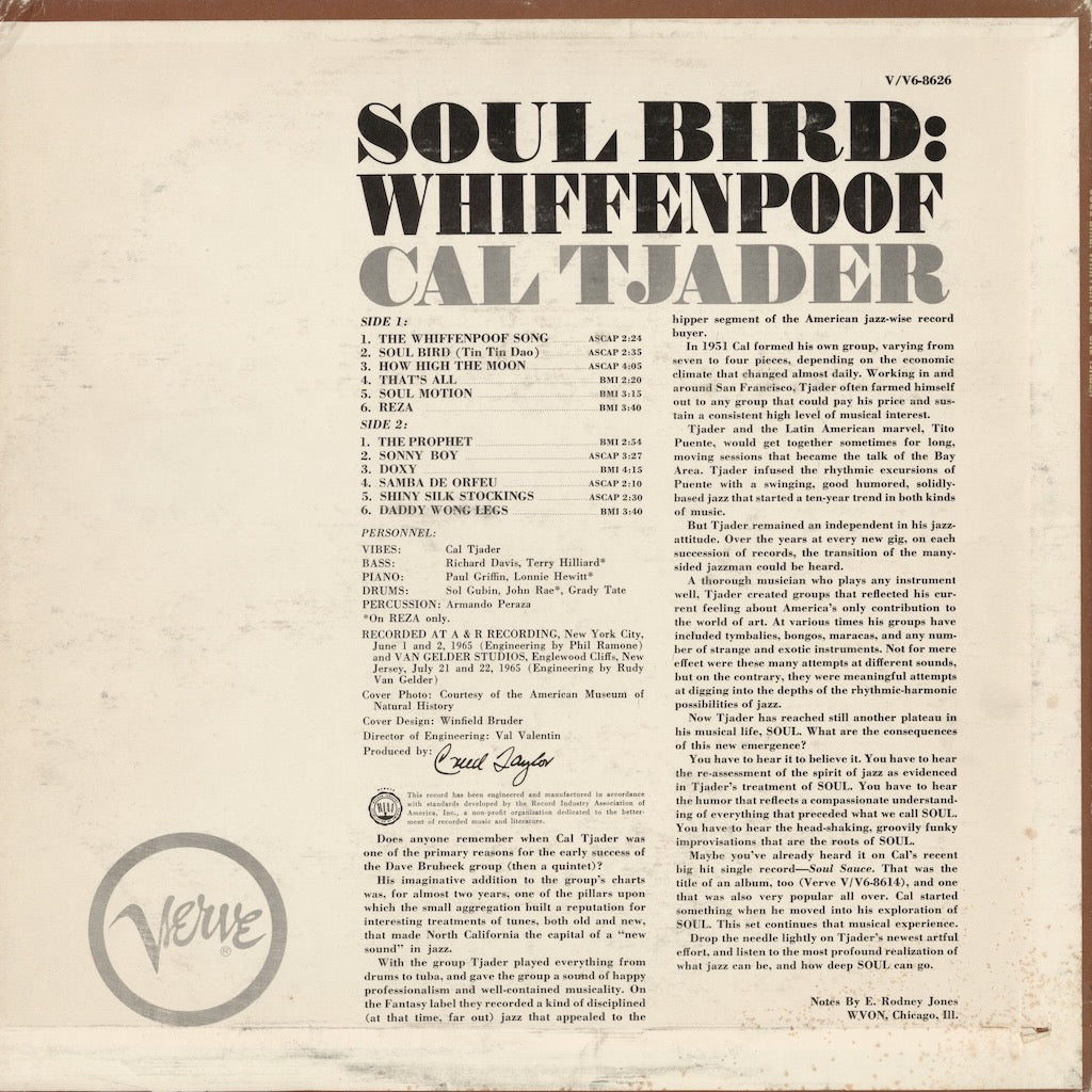 Cal Tjader / カル・ジェイダー / Soul Bird: Whiffenpoof (V-8626)