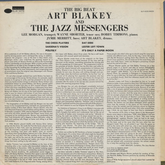 Art Blakey & The Jazz Messengers – The Big Beat (BST 84029) LP 1966 US Blue Note | 中古LP