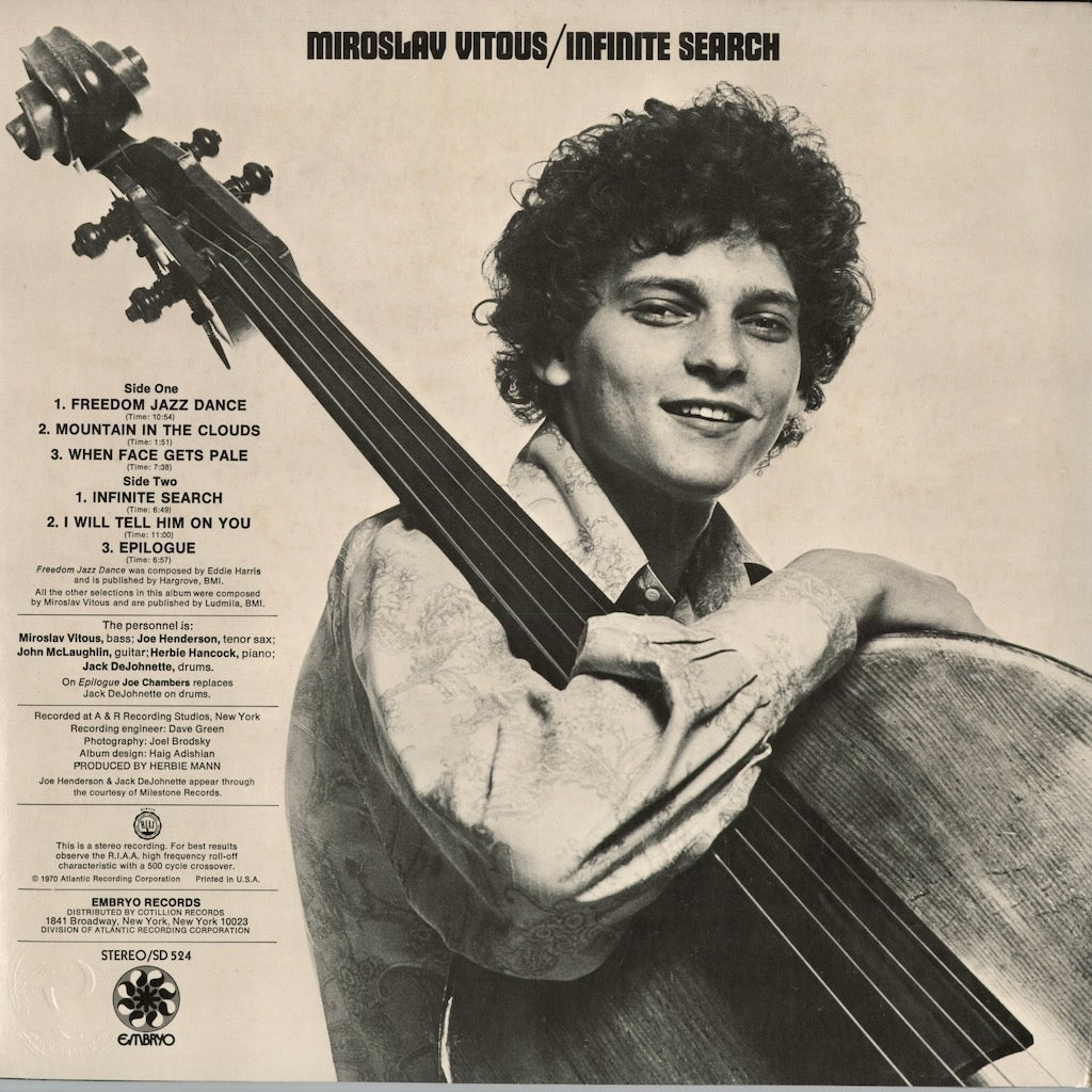 Miroslav Vitous - Infinite Search (SD 524) 1970 US Embryo｜中古LP