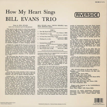 Bill Evans - How My Heart Sings! (OJC-369) 1989 US Riverside / OJC｜中古LP