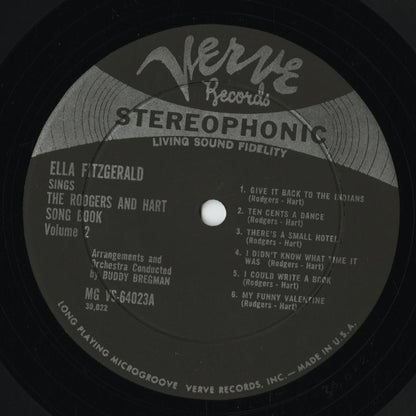 Ella Fitzgerald - Sings The Rodgers And Hart Song Book Vol. 2 (MG VS-64023) LP 1959 US Verve