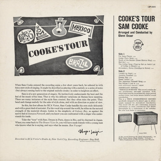 Sam Cooke – Cooke's Tour (LSP-2221) LP 1960 US RCA Victor | 中古LP