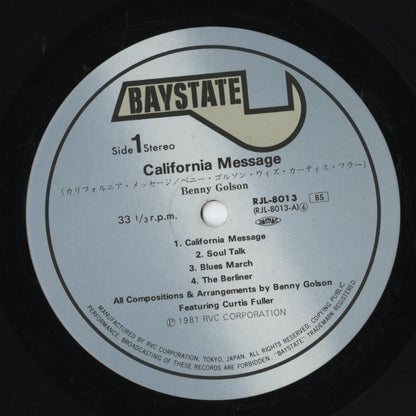 Benny Golson, Curtis Fuller / ベニー・ゴルソン, カーティス・フラー / California Message (RJL-8013)