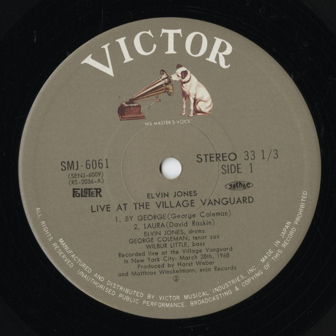 Elvin Jones / エルヴィン・ジョーンズ / Live At The Village Vanguard (SMJ-6061)