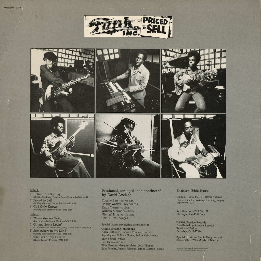 Funk Inc - Priced To Sell (P-10087) 1993 US Prestige｜中古LP