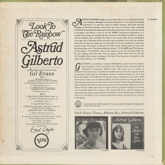 Astrud Gilberto - Look To The Rainbow (V-8643) 1966 US Verve｜中古LP