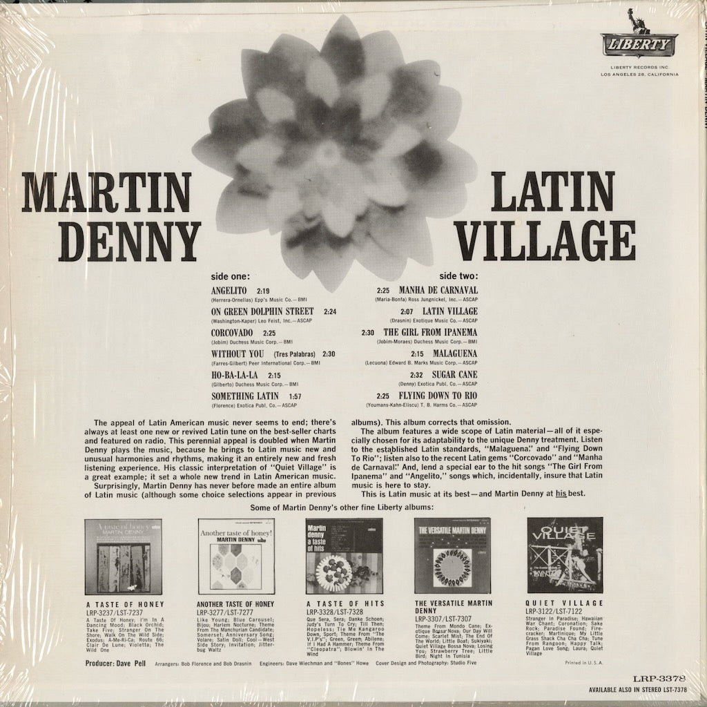Martin Denny / Latin Village (LRP-3378) LP 1964 US Liberty MONO｜中古LP