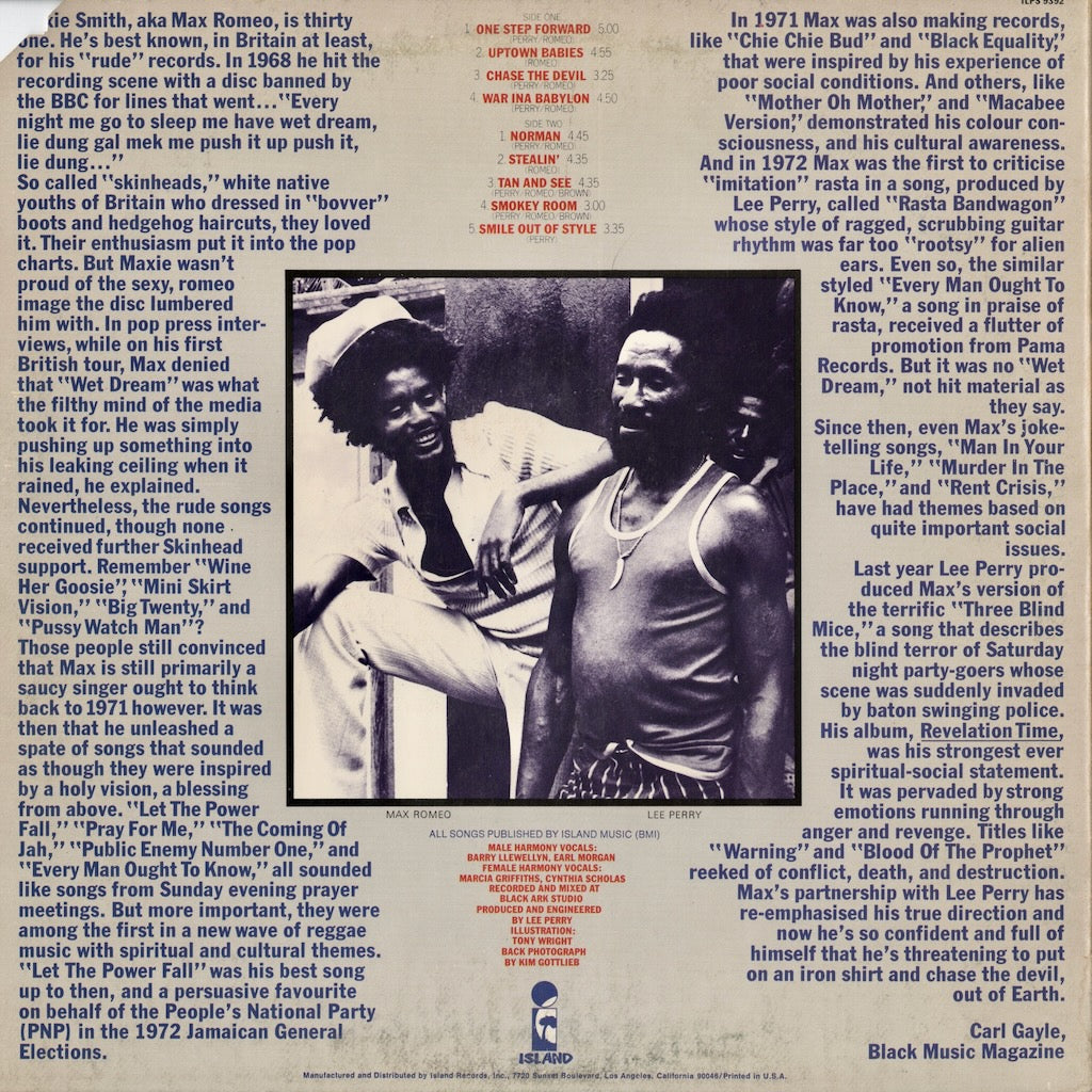 Max Romeo / マックス・ロメオ / War Ina Babylon (ILPS 9392)