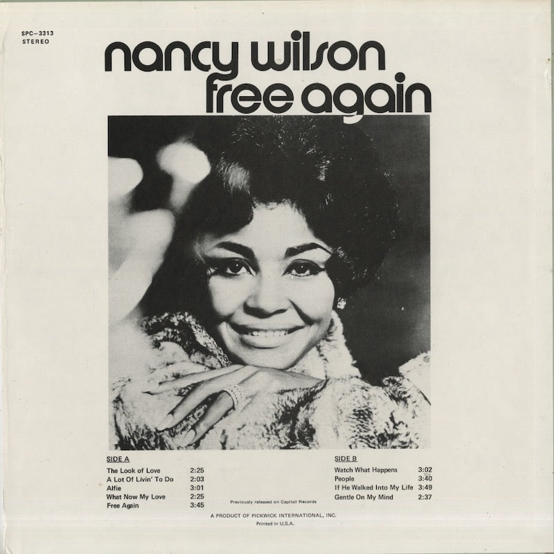 Nancy Wilson / ナンシー・ウィルソン/ Free Again (SPC-3313