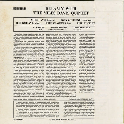 Miles Davis - Relaxin' (SMJ-6532M) 1976 JPN Prestige - Victor｜中古LP