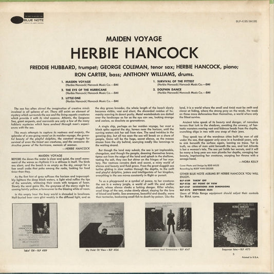 Herbie Hancock - Maiden Voyage (BST 84195) 1971 US Blue Note - UA｜中古LP