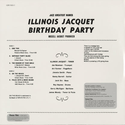 Illinois Jacquet / イリノイ・ジャケー / Birthday Party Vol.2 (GRV1003-1)