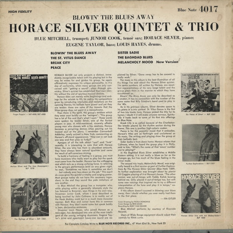Horace Silver / ホレス・シルヴァー / Blowin' The Blues Away (BLP 4017)