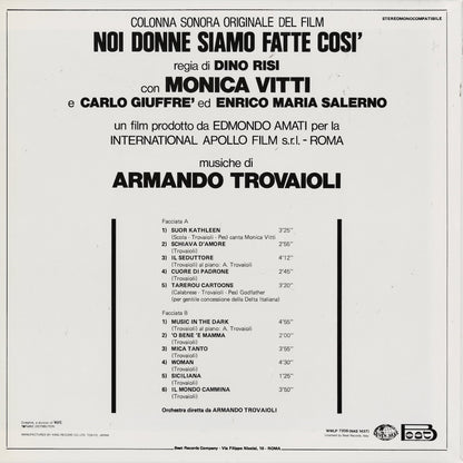 Noi Donne Siamo Fatte Cosi -OST Music: Monica Vitti, Armando Trovajoli (WWLP 7208)