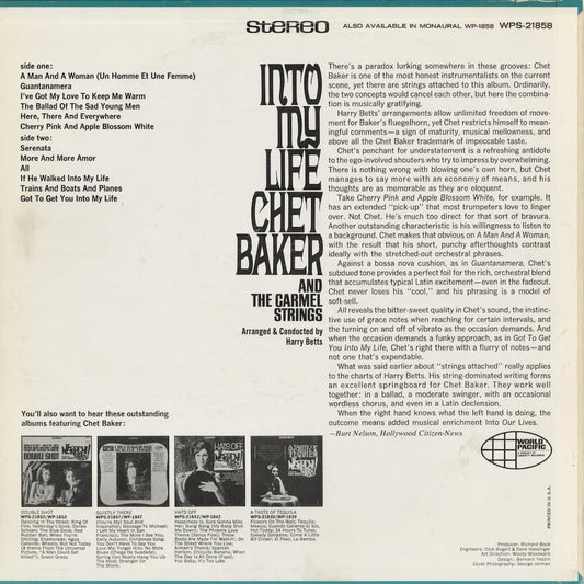 Chet Baker - Into My Life (WPS-21858) 1966 US World Pacific｜中古LP