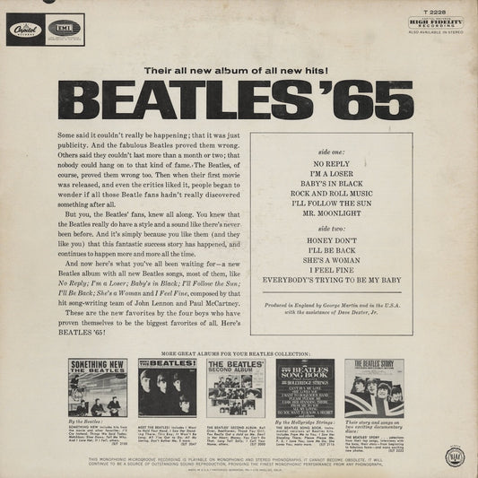 The Beatles / ビートルズ / Beatles '65(T-2228) US盤