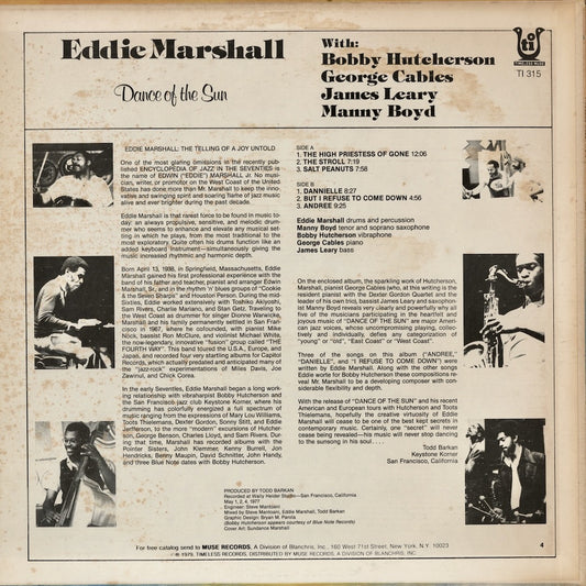 Eddie Marshall - Dance Of The Sun (TI 315) LP 1978 US Timeless Muse｜中古LP