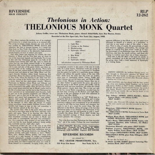 Thelonious Monk - In Action (RLP 12-262) 1958 US Riverside｜中古LP