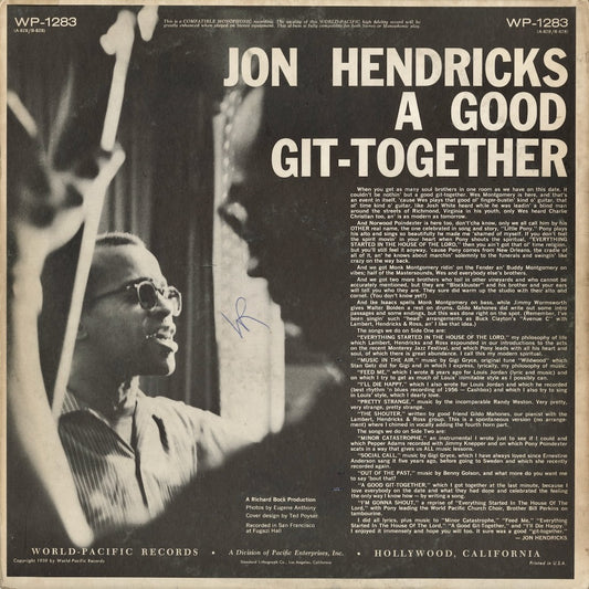 Jon Hendricks – A Good Git-Together (WP-1283) LP 1959 US World Pacific | 中古LP