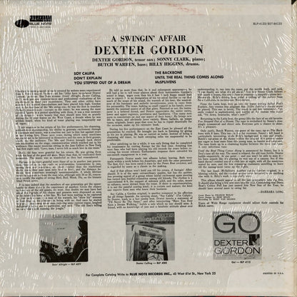 Dexter Gordon - A Swingin’ Affair (BST-84133) LP 1973 US Blue Note｜中古LP
