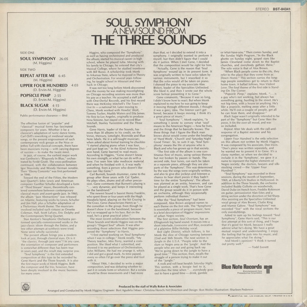 The Three Sounds / スリー・サウンズ / Soul Symphony (BST-84341)
