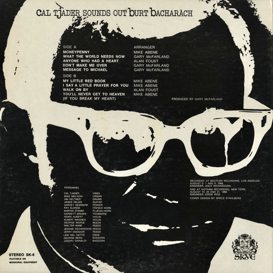 Cal Tjader - Cal Tjader Sounds Out Burt Bacharach (SK-6) LP 1968 US Skye｜中古LP