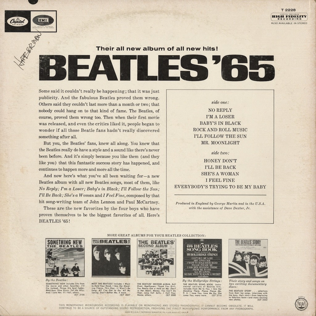 The Beatles / ビートルズ / Beatles '65(T-2228) – VOXMUSIC