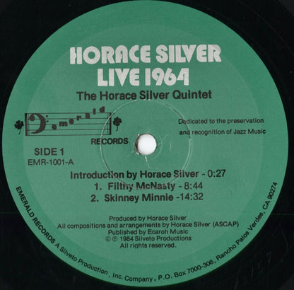 Horace Silver - Live 1964 (EMR-1001) 1984 US Emerald Records｜中古LP