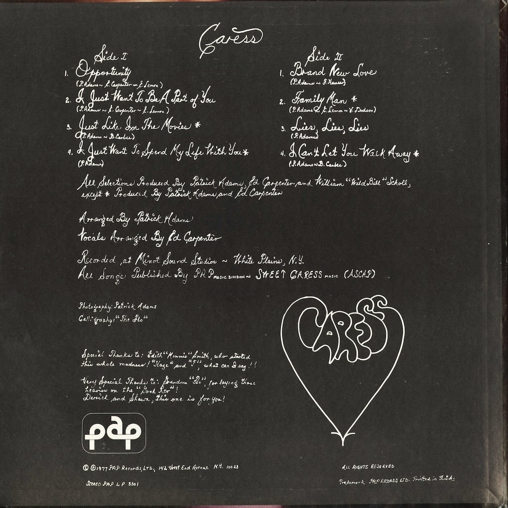 Caress - Caress (PAP 3301) 1977 US PAP｜中古LP