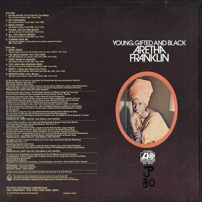 Aretha Franklin - Young Gifted And Black (SD 7213) 1975 US Atlantic｜中古LP