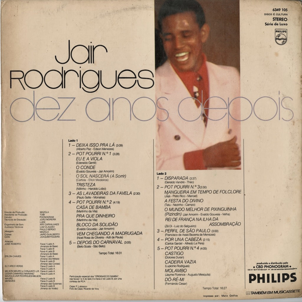 Jair Rodrigues / ジャイル・ロドリゲス / 10 Anos Depois (6349.105)