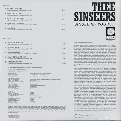 Thee Sinseers - Sinseerly Yours (CLMN 12030) 2024 US Colemine｜新品LP