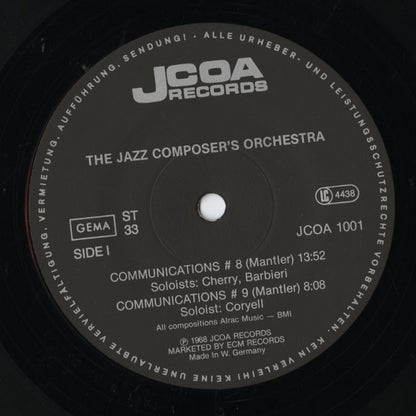 The Jazz Composer's Orchestra / ジャズ・コンポーザーズ・オーケストラ -2LP (JCOA 1001/2)
