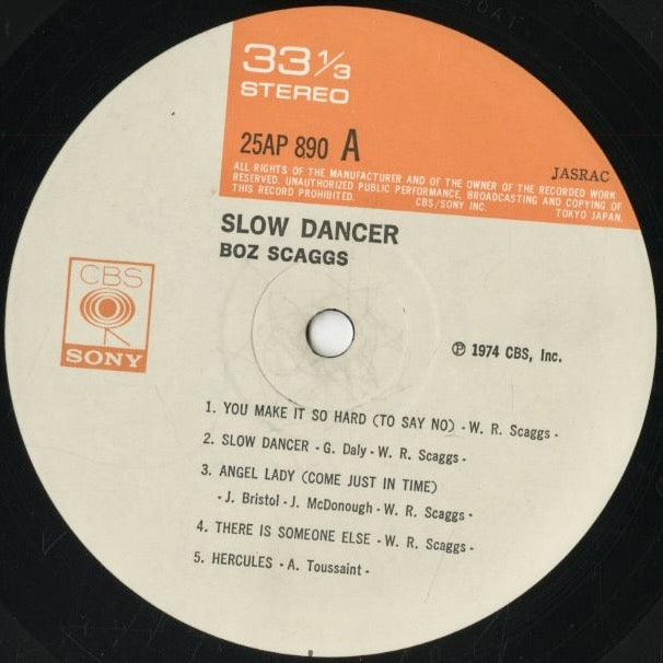 Boz Scaggs / ボズ・スキャッグス / Slow Dancer (25AP 890