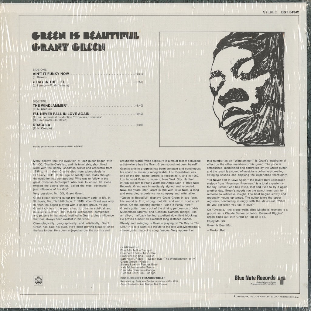 Grant Green / グラント・グリーン / Green Is Beautiful (BST 84342) US盤 LIBERTY/UA 青黒Lbl.