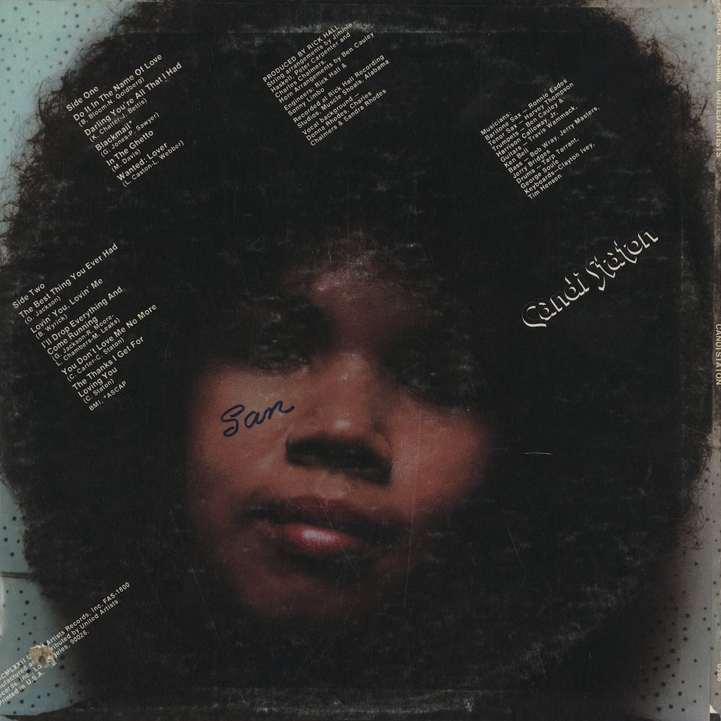 ★ＵＳオリジナル盤★ＣＡＮＤＩ ＳＴＡＴＯＮ『キャンディ・ステイトン』ＬＰ ☆USオリジナル盤☆CANDI STATON『キャンディ
