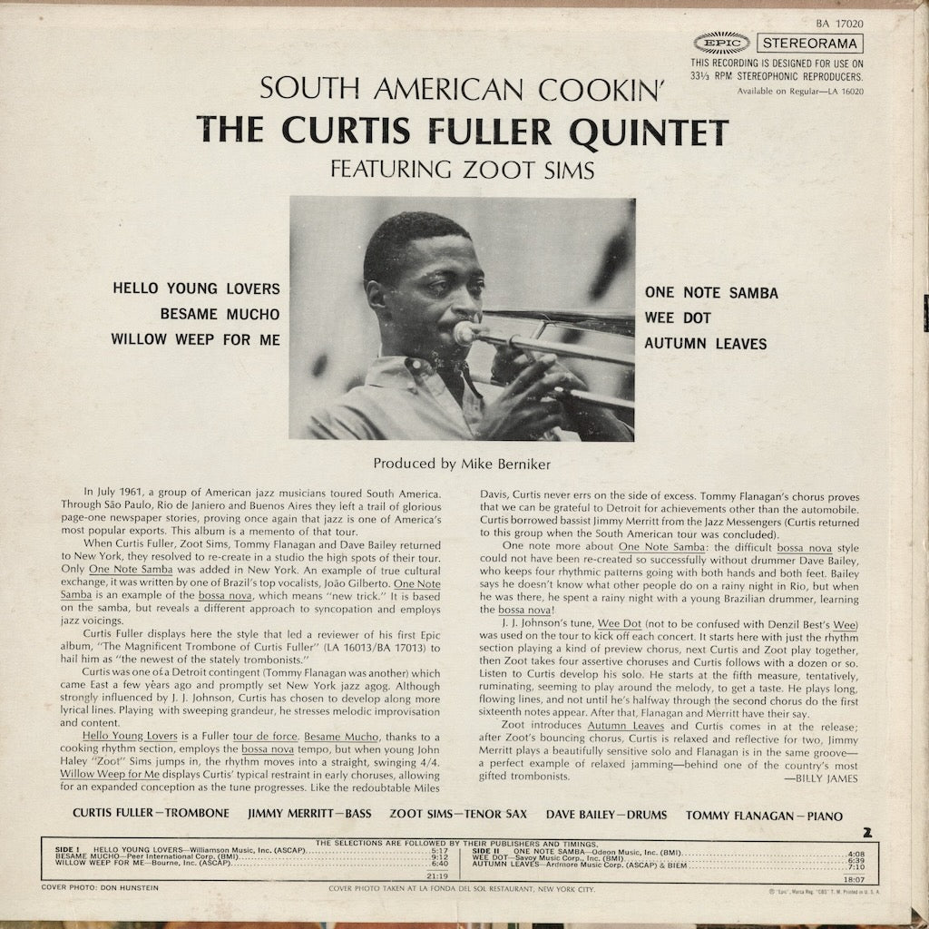 Curtis Fuller - South American Cookin' (BA 17020) 1961 US Epic｜中古LP