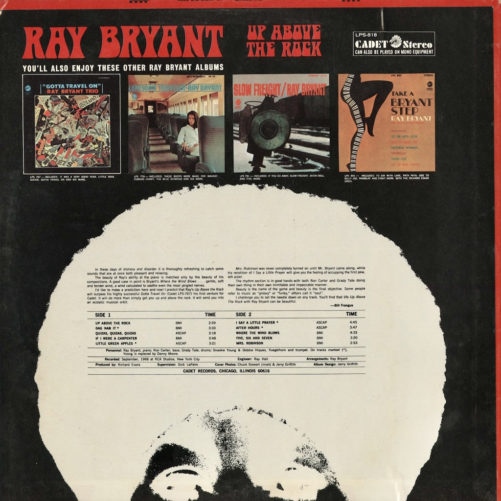 Ray Bryant - Up Above The Rock (LPS-818) 1968 US Cadet｜中古LP