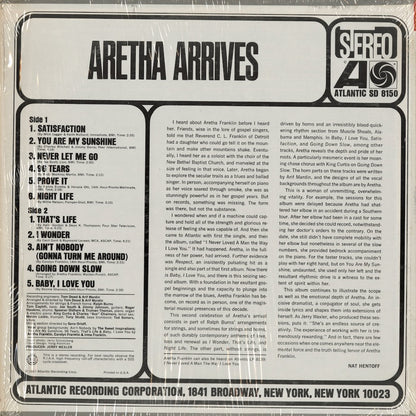 Aretha Franklin - Aretha Arrives (SD 8150) 1967 US Atlantic｜中古LP
